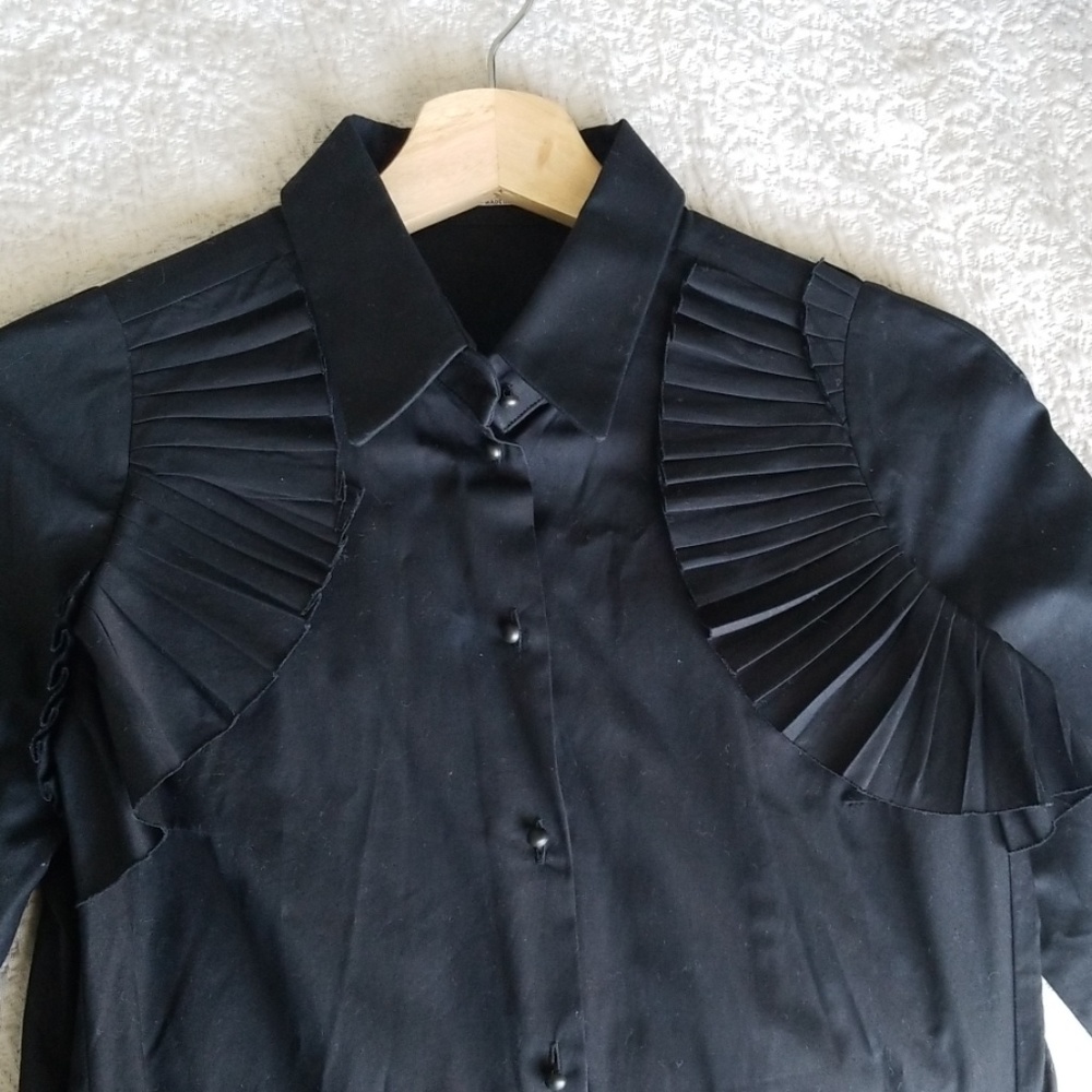 Miu Miu by Prada ruffled cotton blouse